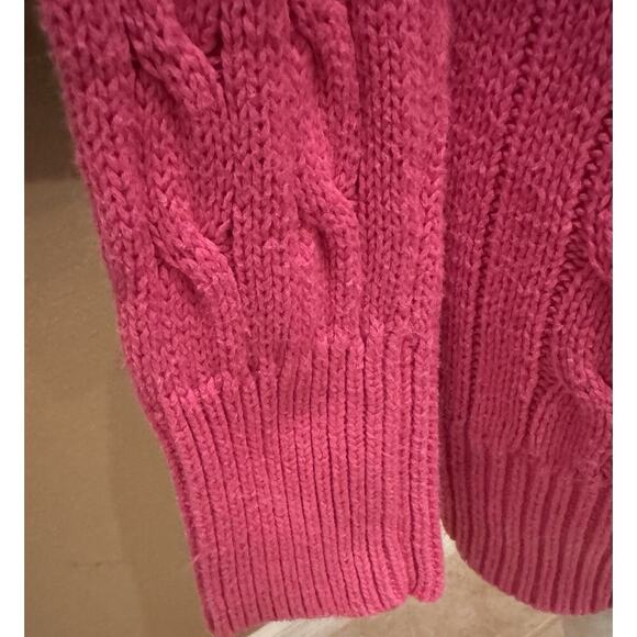 VS Y2K Varsity Sweater Bright Pink Preppy Barbiecore Academia Nerdy Size L - Picture 3 of 11